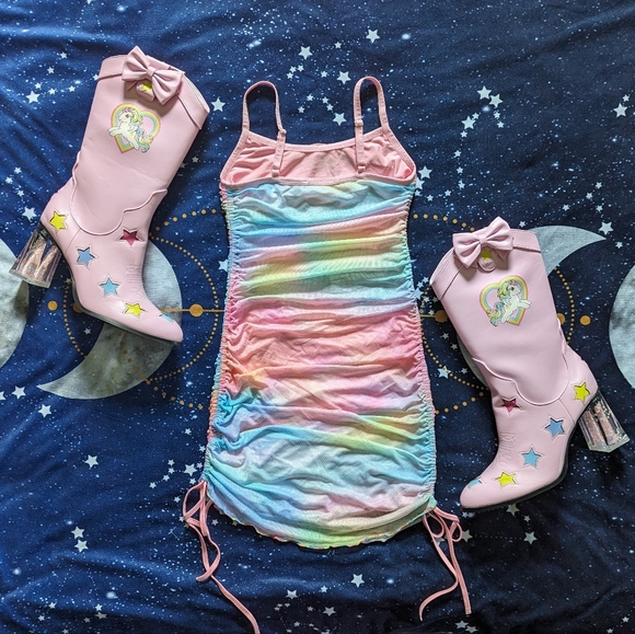 HTF Dolls Kill × My Little Pony Spreading Kindness Mesh Dress 🌈 - Picture 6 of 11